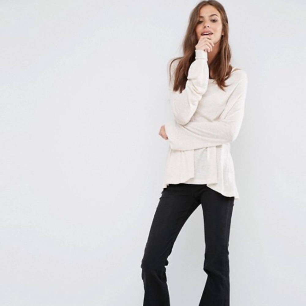 Free People Palmer Metallic Draped Sweater - Picture 4 of 7